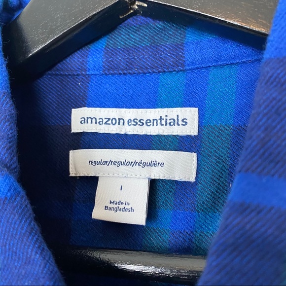 NWT Blue Men’s Flannel Size Large - Picture 4 of 5